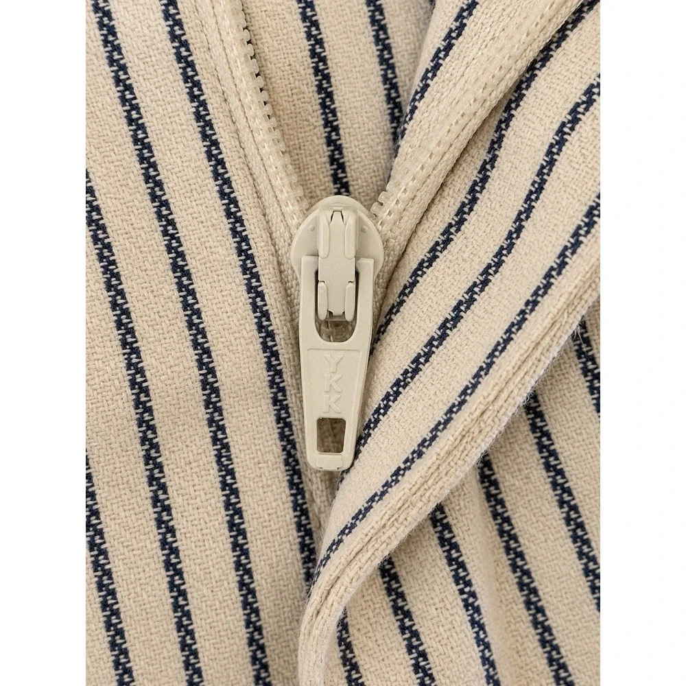 Bonobos Tailored Trousers 29x30 Ivory Navy Stripe Italian Fabric Slim Summer